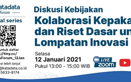 Diskusi Kebijakan Knowledge Sector Initiative – Katadata Forum: Kolaborasi Kepakaran dan Riset Dasar untuk Lompatan Inovasi